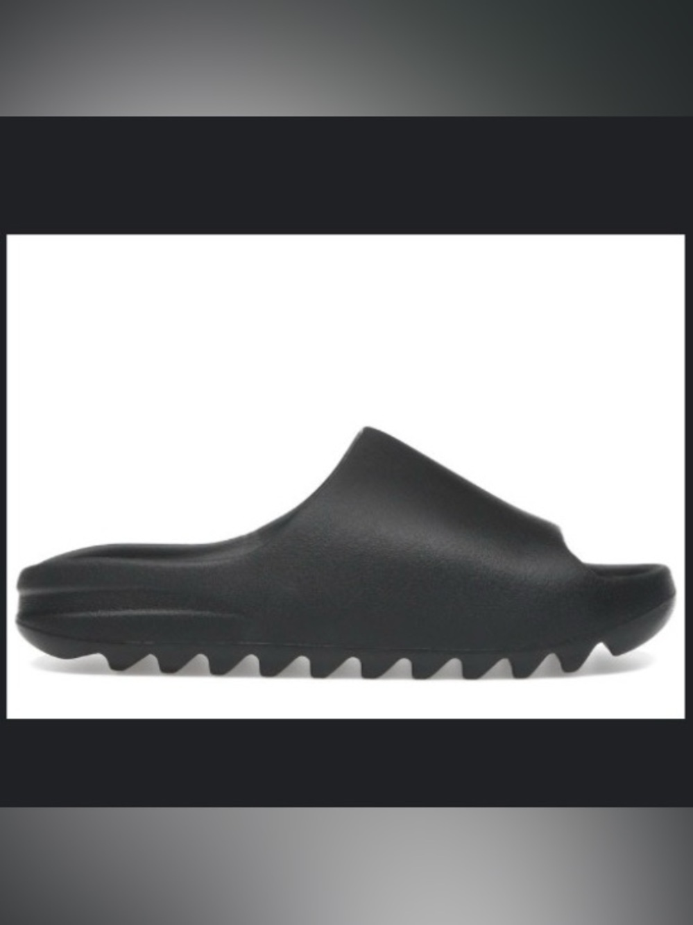 Yeezy Men’s Black Slide Sandal - Ribbed Sole size 10 used